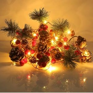 Christmas garland w/ built in lights